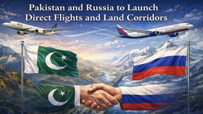 Pakistan and Russia to Launch Direct Flights and Land Corridors
