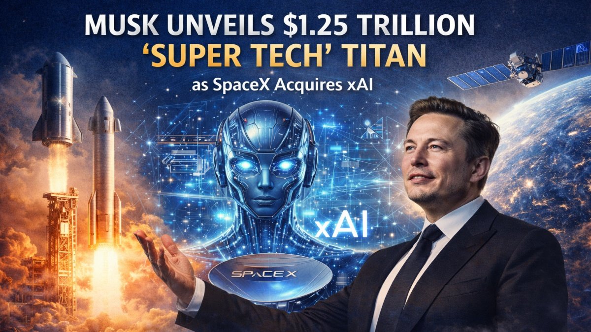 Musk Unveils $1.25 Trillion “Super Tech” Titan as SpaceX Acquires xAI