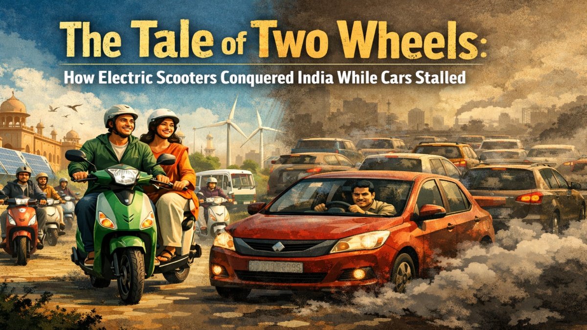 The Tale of Two Wheels: How Electric Scooters Conquered India While Cars Stalled