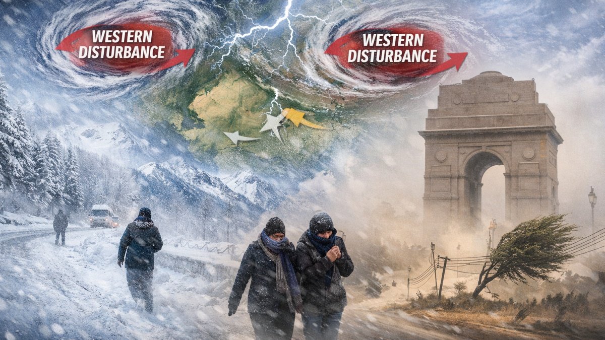 IMD Alert: Twin Western Disturbances to Bring Snow, Fog, and Strong Winds to North India
