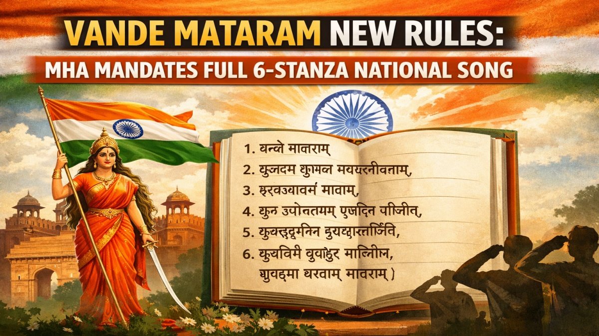 Vande Mataram New Rules: MHA Mandates Full 6-Stanza National Song