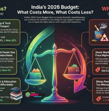 Union Budget 2026 Makes Electronics, EV, Solar and Travel Cheaper, Taxes, Tobacco and Umbrellas Costlier wahat is costlier