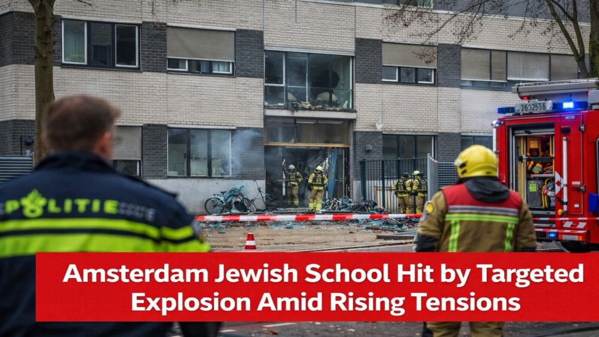 Amsterdam Jewish School Hit by Targeted Explosion Amid Rising Tensions