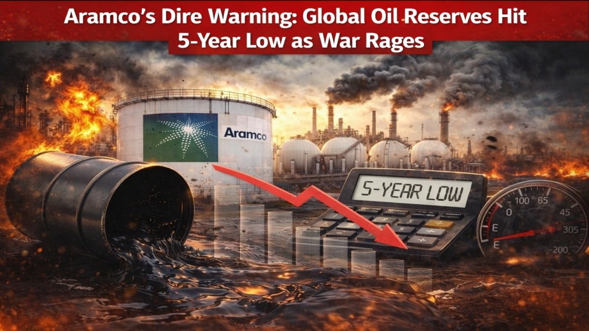 Aramco’s Dire Warning: Global Oil Reserves Hit 5-Year Low as War Rages