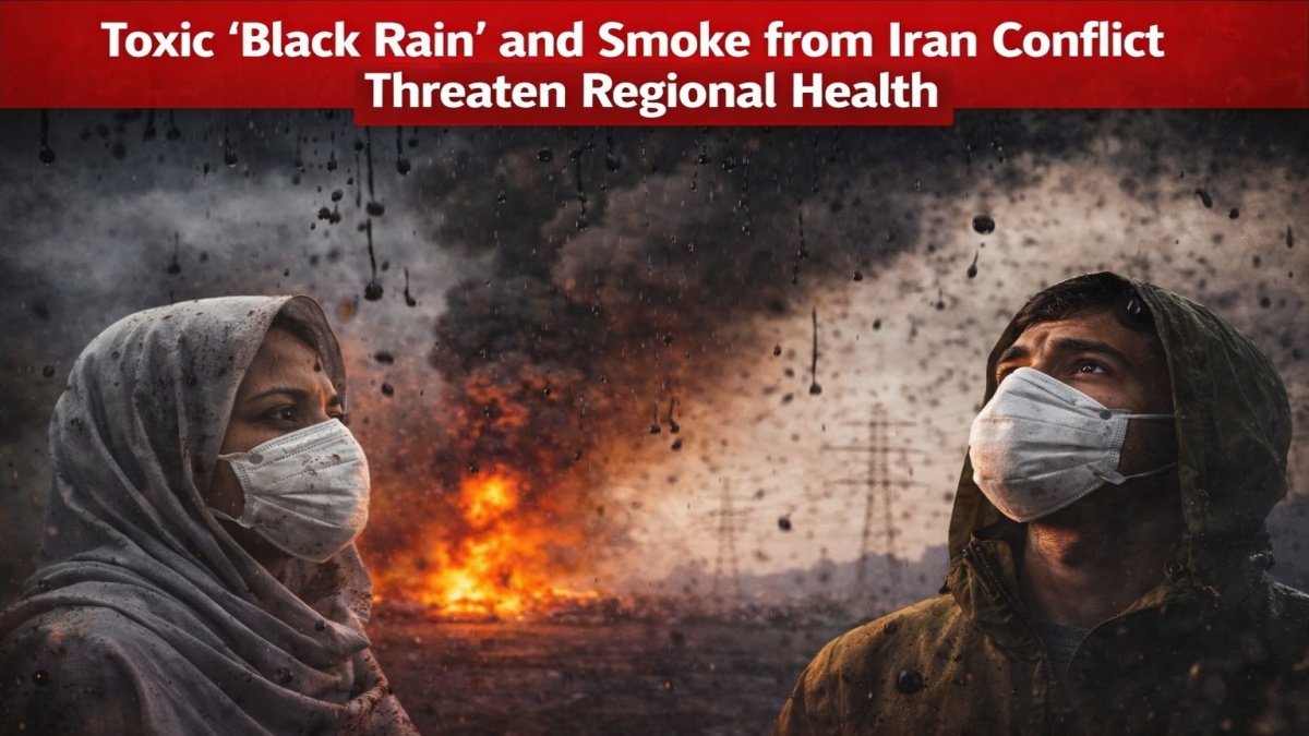 Toxic “Black Rain” and Smoke from Iran Conflict Threaten Regional Health