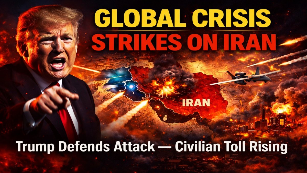 Global Crisis Deepens: Trump Defends Strikes on Iran Amid Rising Civilian Toll