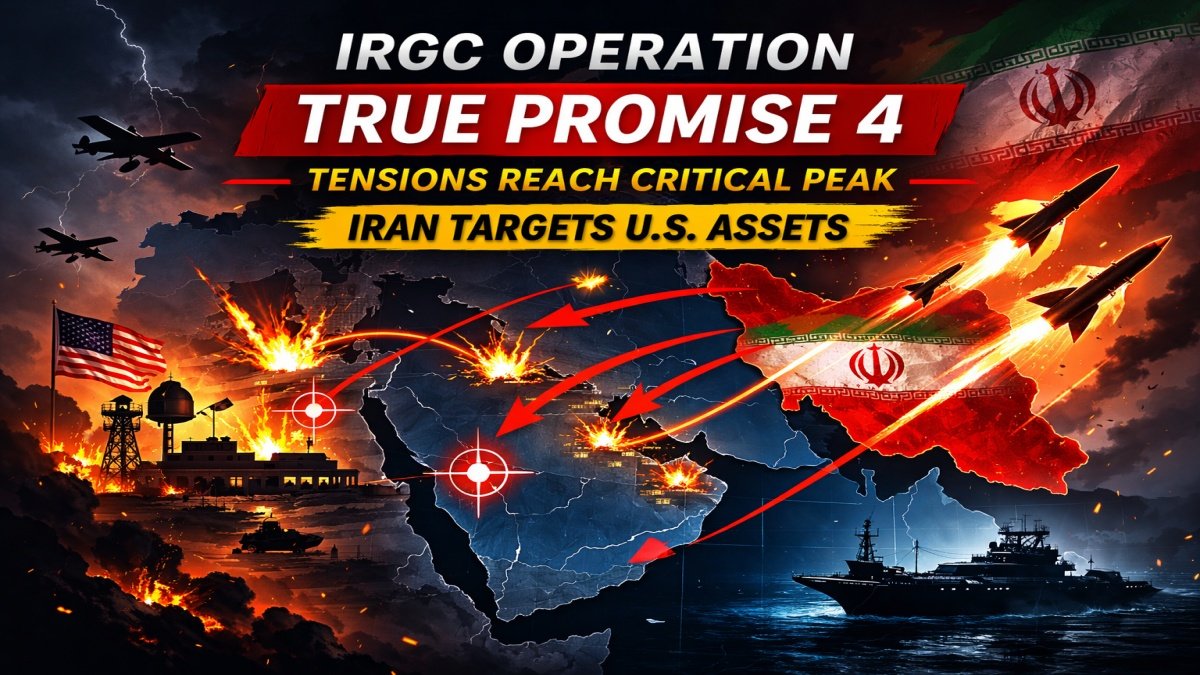 IRGC Operation ‘True Promise 4’: Tensions Reach Critical Peak as Iran Targets U.S. Assets