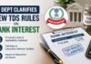 IT Dept Clarifies New TDS Rules on Bank Interest
