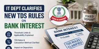 IT Dept Clarifies New TDS Rules on Bank Interest IT Dept Clarifies New TDS Rules on Bank Interest