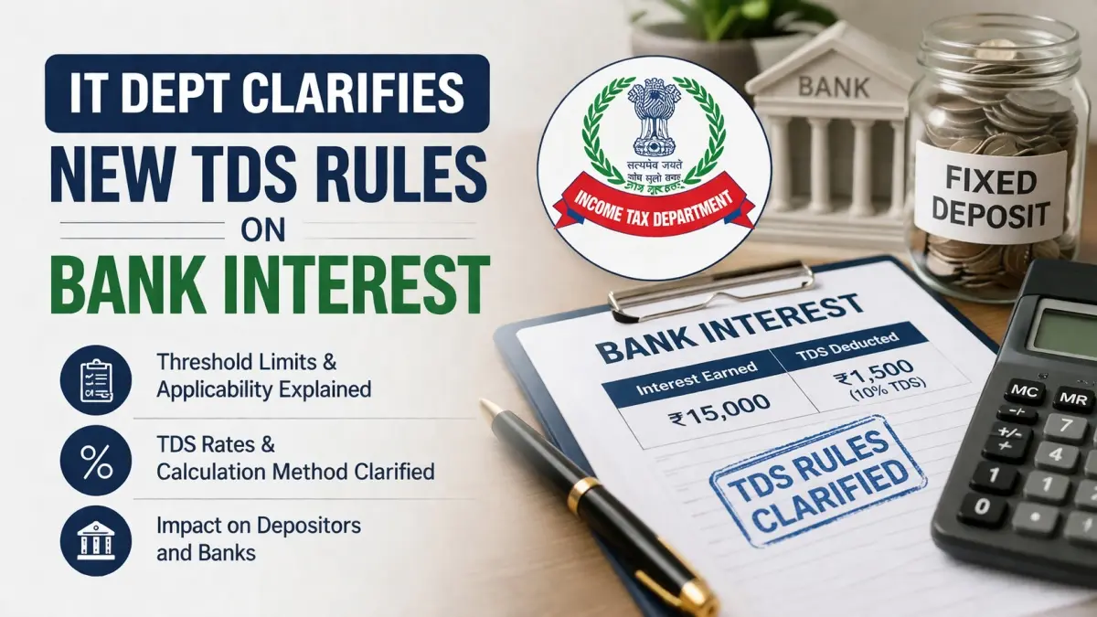 IT Dept Clarifies New TDS Rules on Bank Interest