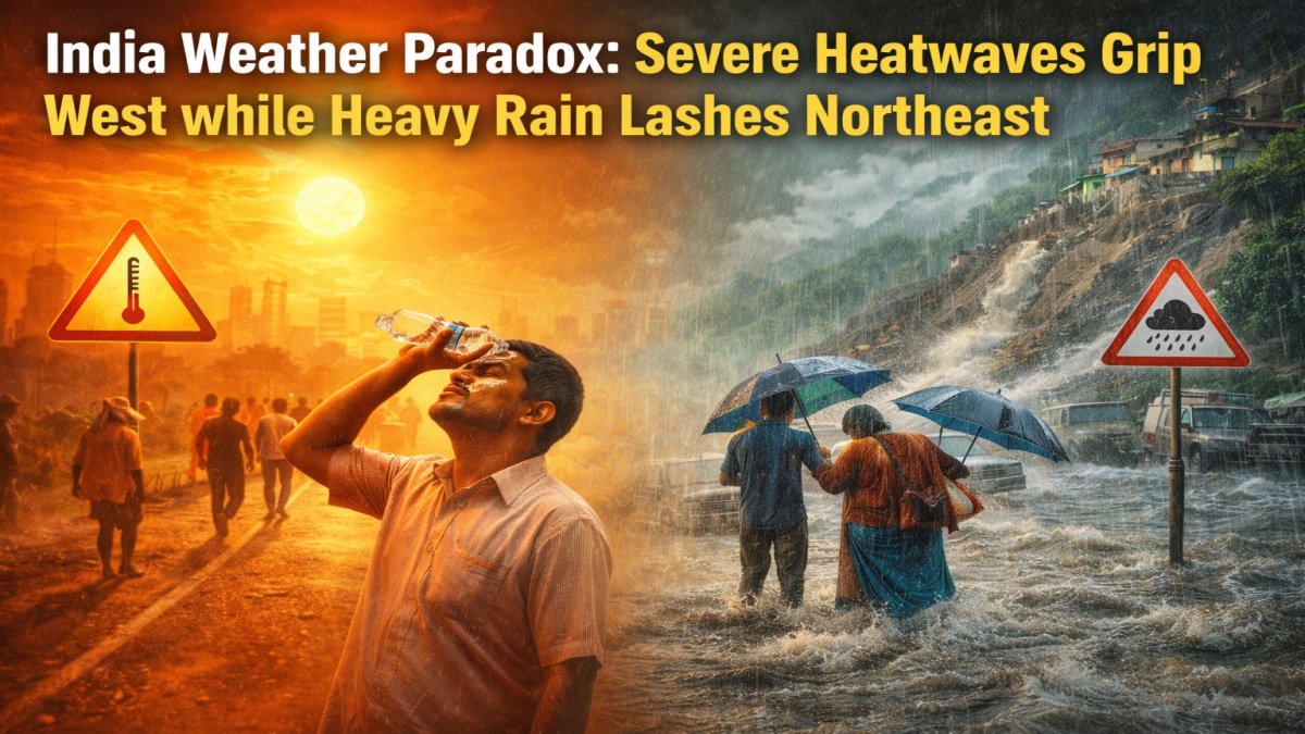 Weather Paradox: Severe Heatwaves Grip West while Heavy Rain Lashes Northeast