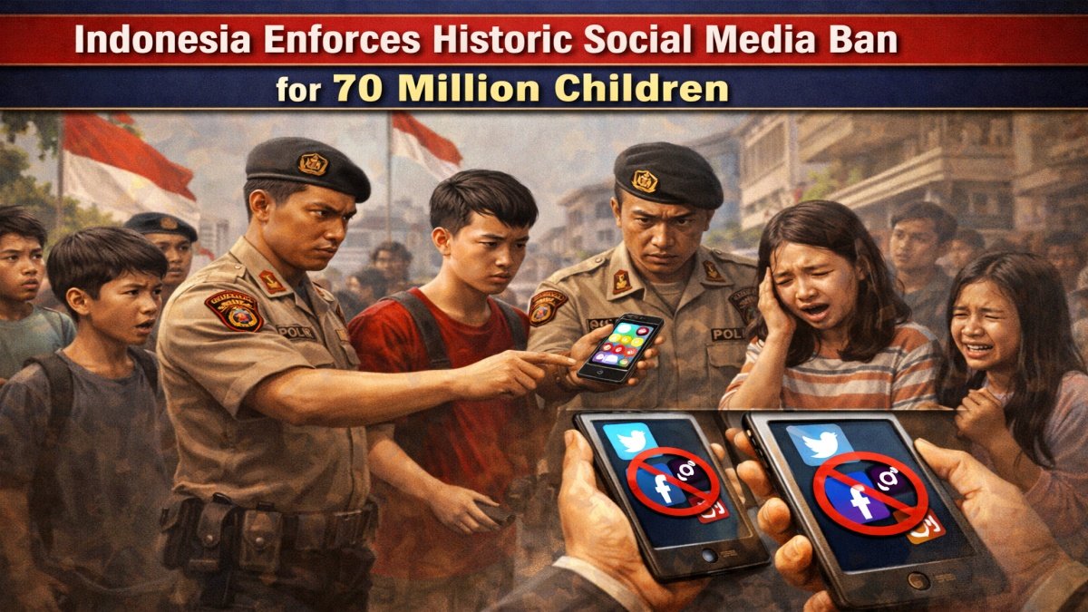 Indonesia Enforces Historic Social Media Ban for 70 Million Children