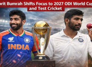 Jasprit Bumrah Shifts Focus to 2027 ODI World Cup and Test Cricket