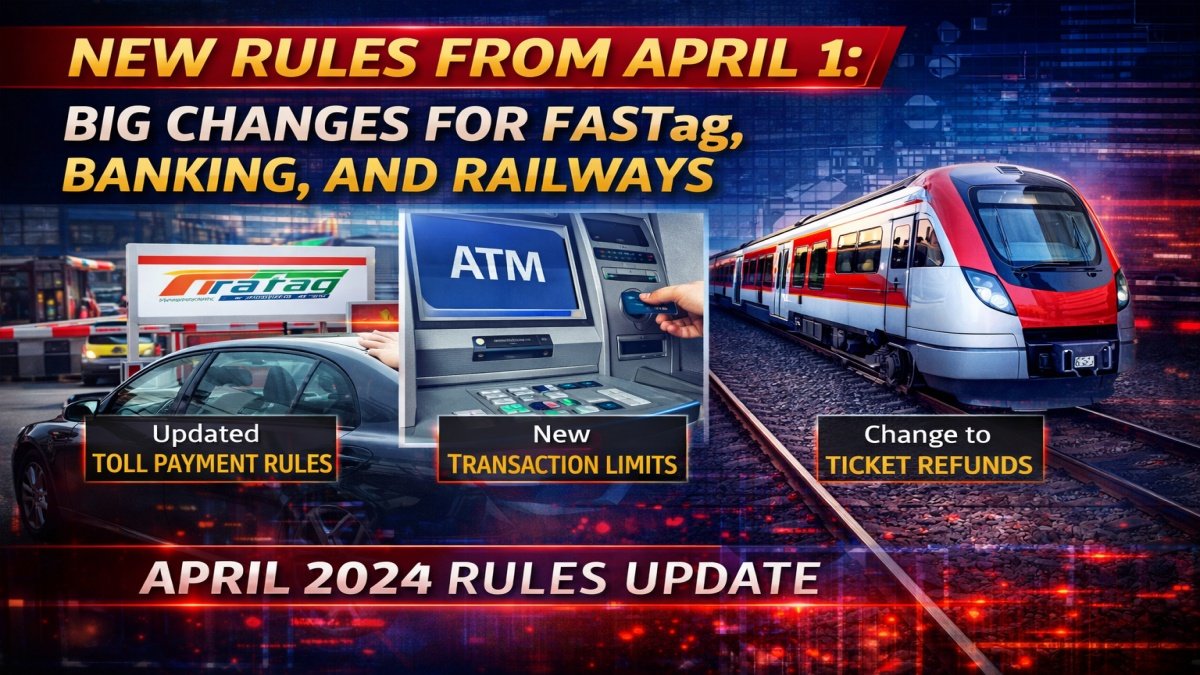 New Rules From April 1: Big Changes for FASTag, Banking, and Railways