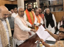 Nitish Kumar Files Rajya Sabha Nomination