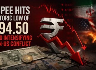 Rupee Hits Historic Low of 94.50 Amid Intensifying Iran-US Conflict Rupee Hits Historic Low of 94.50 Amid Intensifying Iran-US Conflict