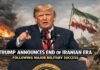 Trump Announces End of Iranian Era