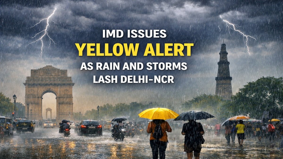 IMD Issues Yellow Alert as Rain and Storms Lash Delhi-NCR