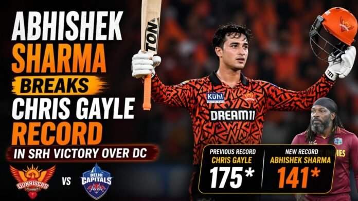 Abhishek Sharma Breaks Chris Gayle Record
