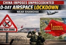 Airspace Lockdown Near Shanghai