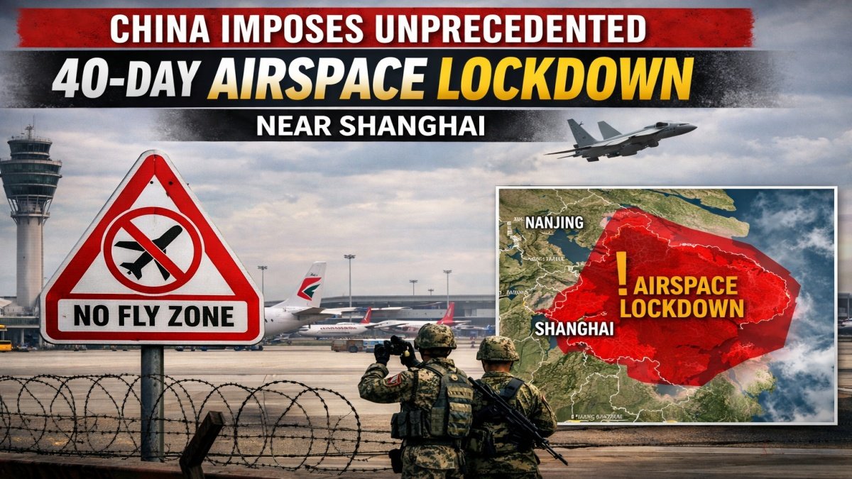 China Imposes Unprecedented 40-Day Airspace Lockdown Near Shanghai