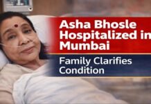 Asha Bhosle Hospitalized in Mumbai