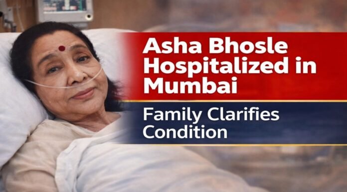 Asha Bhosle Hospitalized in Mumbai