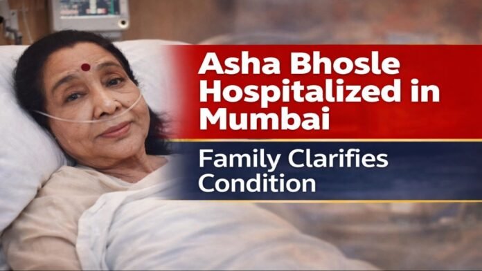 Asha Bhosle Hospitalized in Mumbai Asha Bhosle Hospitalized in Mumbai