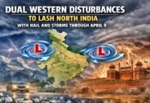 Dual Western Disturbances to Lash North India with Hail and Storms Through April 9 Dual Western Disturbances to Lash North India