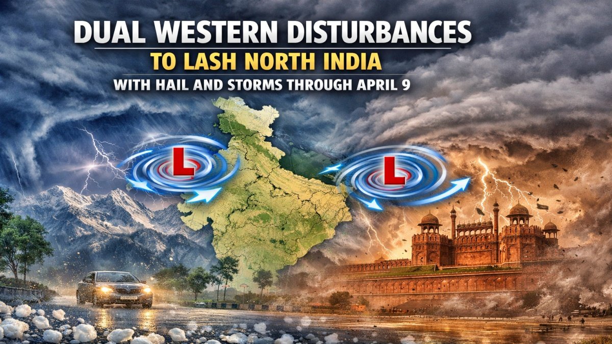 Dual Western Disturbances to Lash North India with Hail and Storms Through April 9