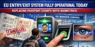 EU Entry-Exit System Fully Operational Today, Replacing Passport Stamps with Biometrics EU Entry,Exit System Fully Operational