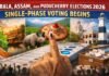 Kerala, Assam, and Puducherry Elections 2026: Single-Phase Voting Begins Elections 2026