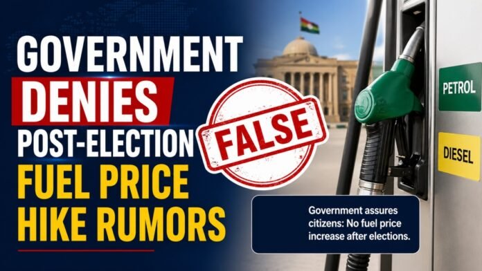 Government Denies Post-Election Fuel Price Hike