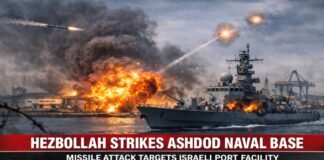 Hezbollah Strikes Ashdod Naval Base