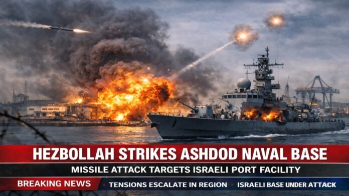 Hezbollah Strikes Ashdod Naval Base