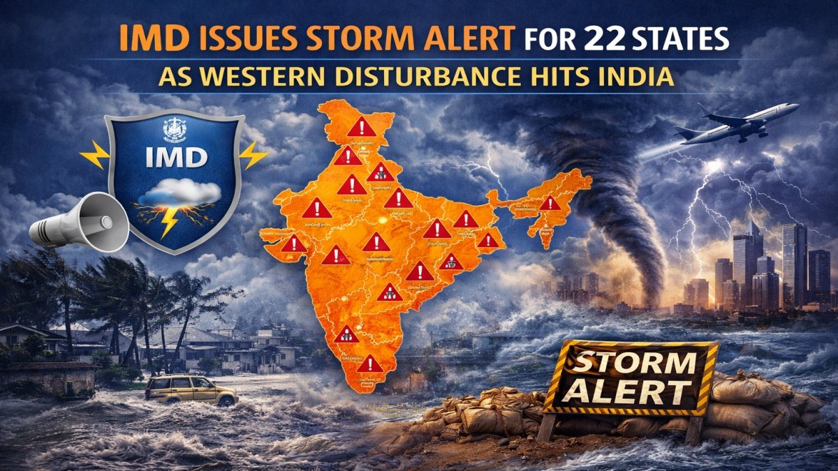 IMD Issues Storm Alert for 22 States as Western Disturbance Hits India