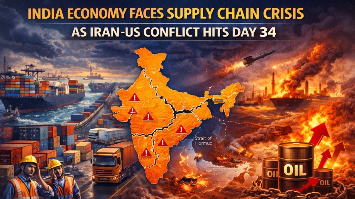 India Economy Faces Supply Chain Crisis as Iran-US Conflict Hits Day 34