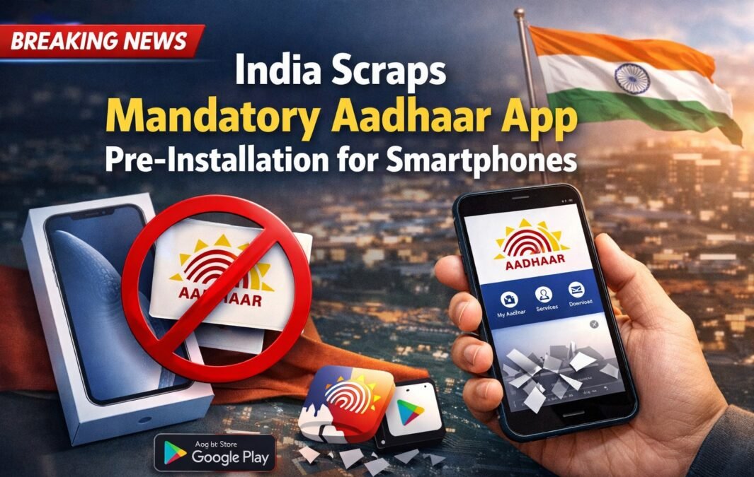 India Scraps Mandatory Aadhaar App Pre-Installation for Smartphones