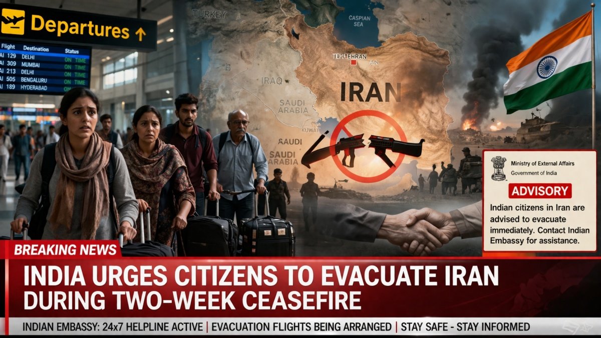India Urges Citizens to Evacuate Iran During Two-Week Ceasefire