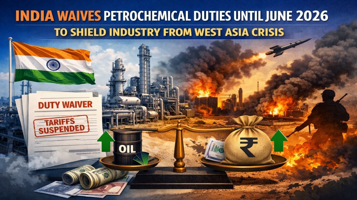 India Waives Petrochemical Duties Until June 2026 to Shield Industry from West Asia Crisis
