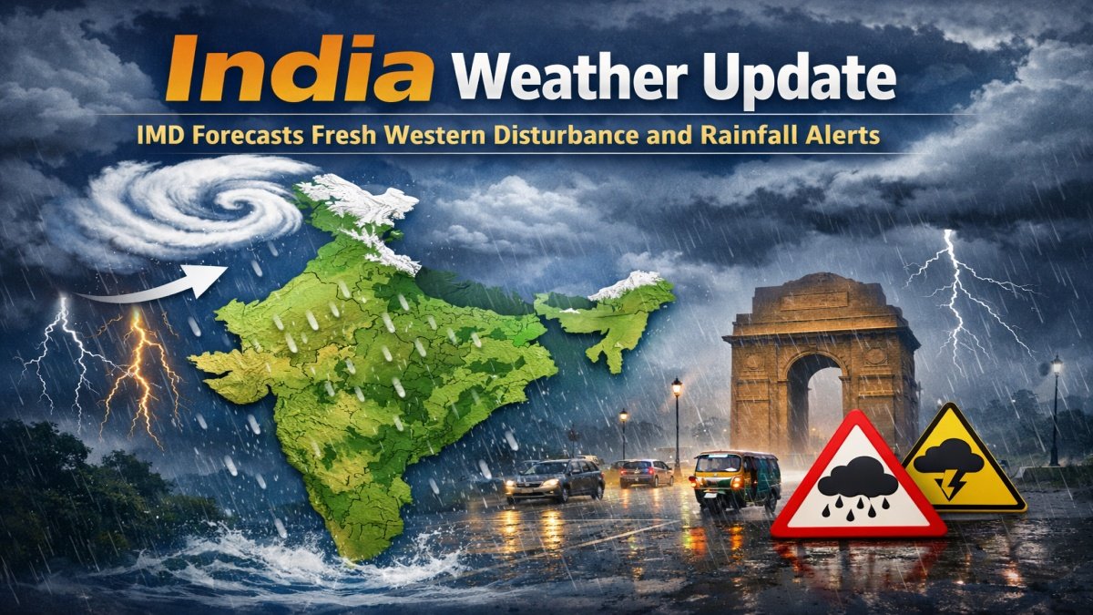 India Weather Update: IMD Forecasts Fresh Western Disturbance and Rainfall Alerts