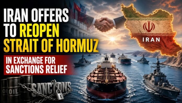Iran Offers to Reopen Strait of Hormuz