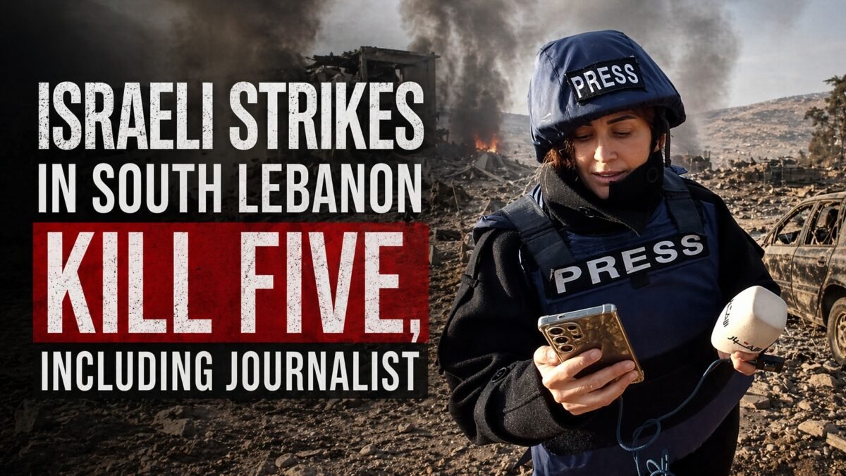 Israeli Strikes in South Lebanon Kill Five, Including Journalist, Testing Fragile Ceasefire