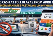 No Cash at Toll Plazas From April 10: India Mandates FASTag and UPI Payments No Cash at Toll Plazas From April 10