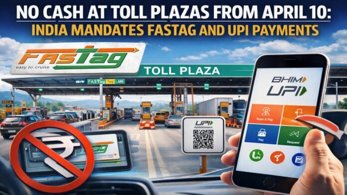 No Cash at Toll Plazas From April 10 No Cash at Toll Plazas From April 10