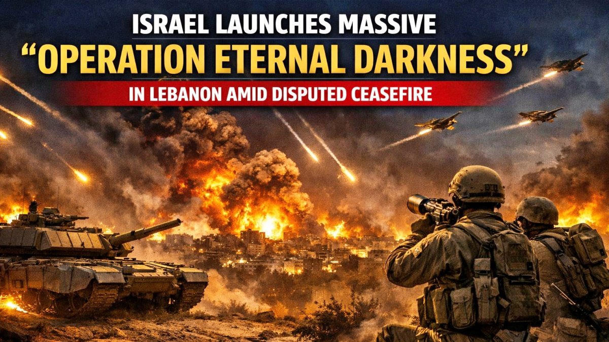 Israel Launches Massive “Operation Eternal Darkness” in Lebanon Amid Disputed Ceasefire