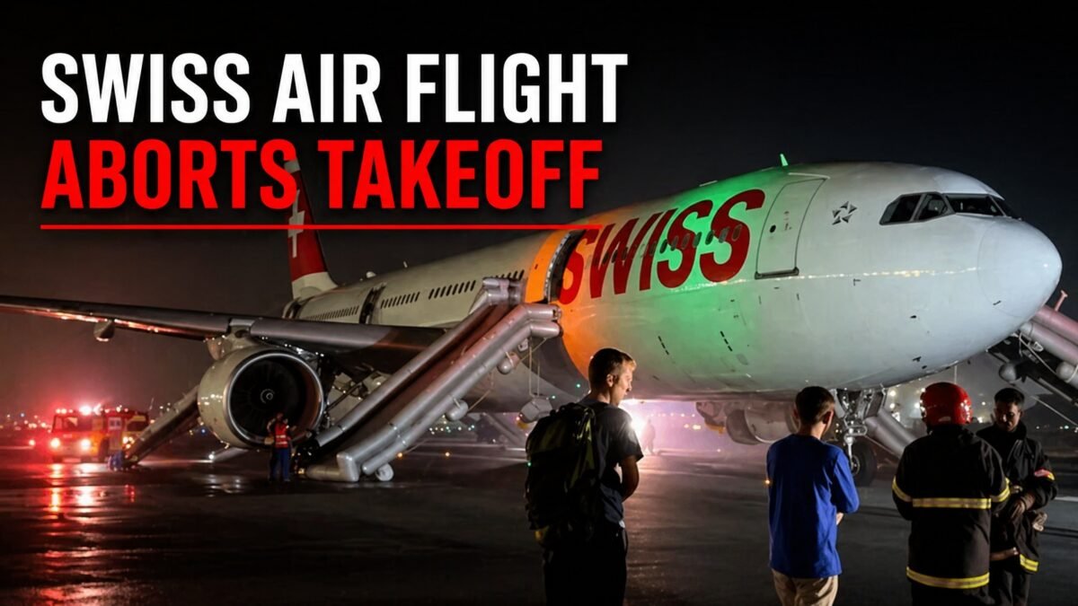 Swiss Air Flight Aborts Takeoff at Delhi Airport After Engine Fire