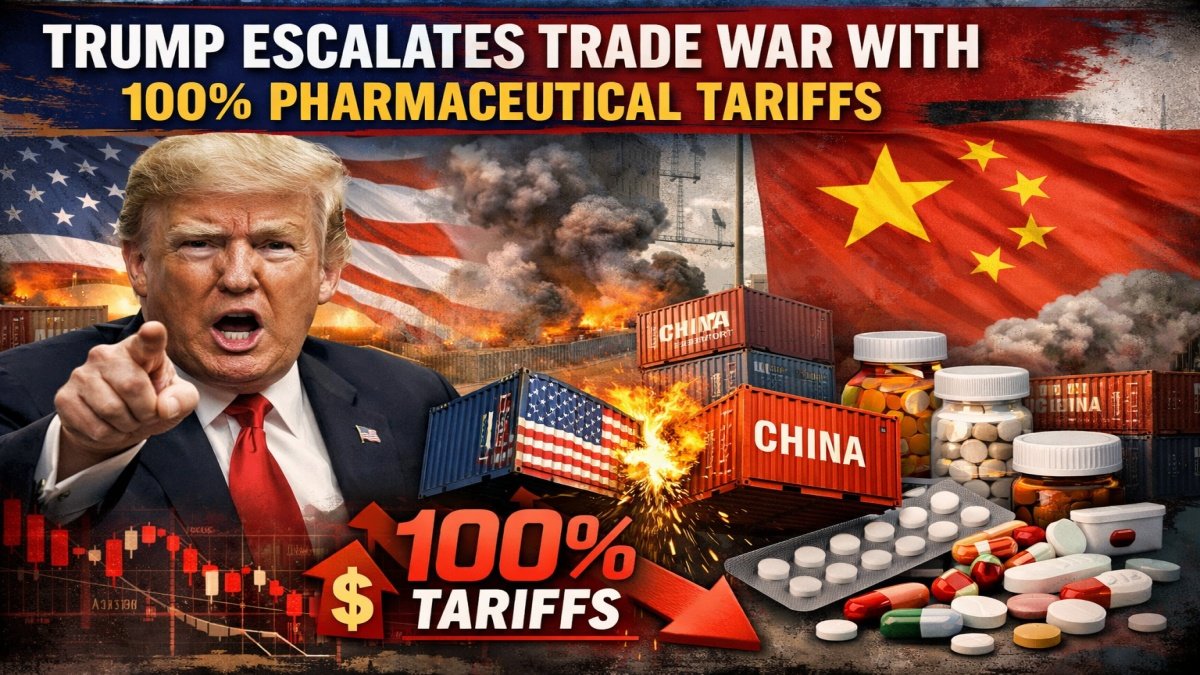 Trump Escalates Trade War With 100% Pharmaceutical Tariffs