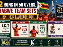 822 Runs in 50 Overs
