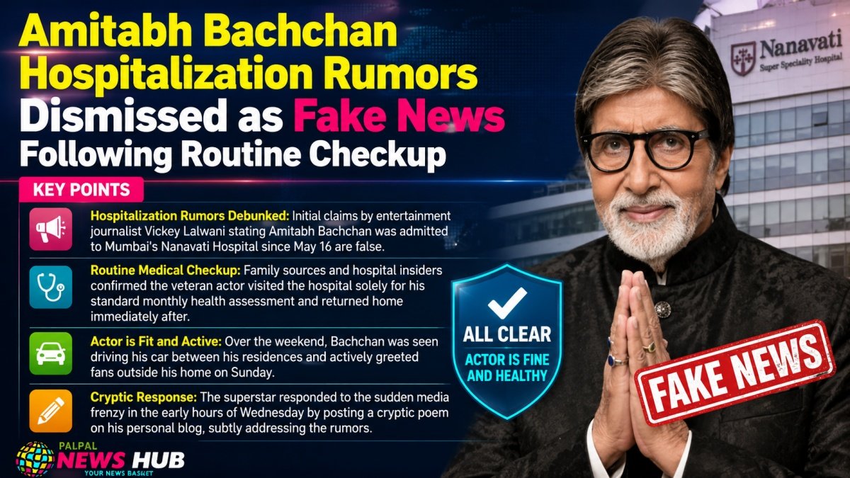 Amitabh Bachchan Hospitalization Rumors | PalPal News Hub | Latest National, Technology, and Astrology News Amitabh Bachchan Hospitalization Rumors